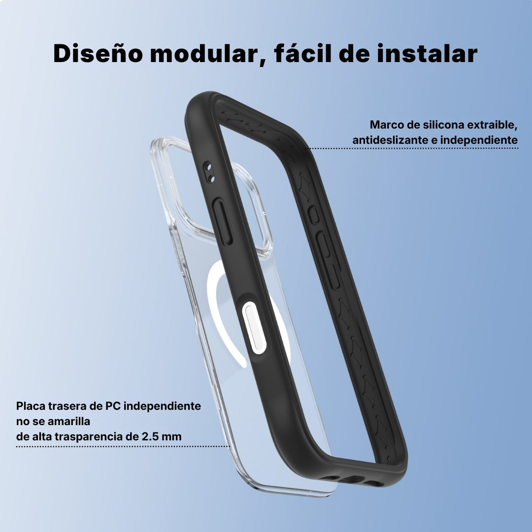 Dinamic II Clear Negro | Case iPhone 17 Pro y 17 Pro Max | Youngkit