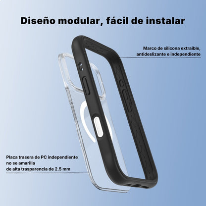 Dinamic II Clear Negro | Case iPhone 17 Pro y 17 Pro Max | Youngkit