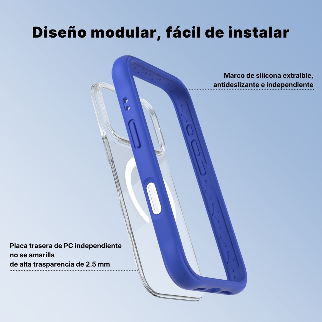 Dinamic II Clear Azul | Case iPhone 17 Pro y 17 Pro Max | Youngkit