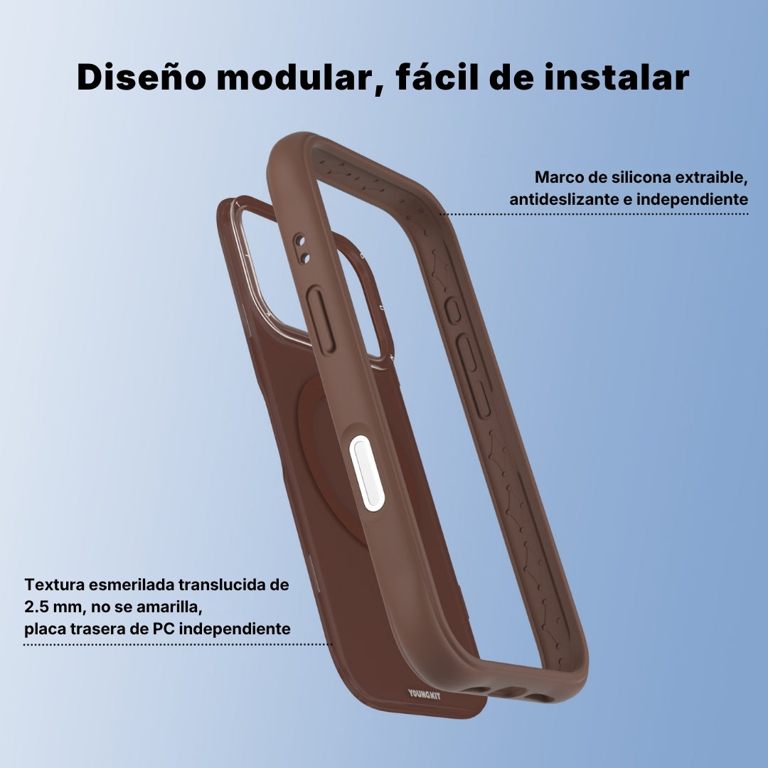 Dinamic II Color Full Cafe | Case iPhone 17 Pro y 17 Pro Max | Youngkit