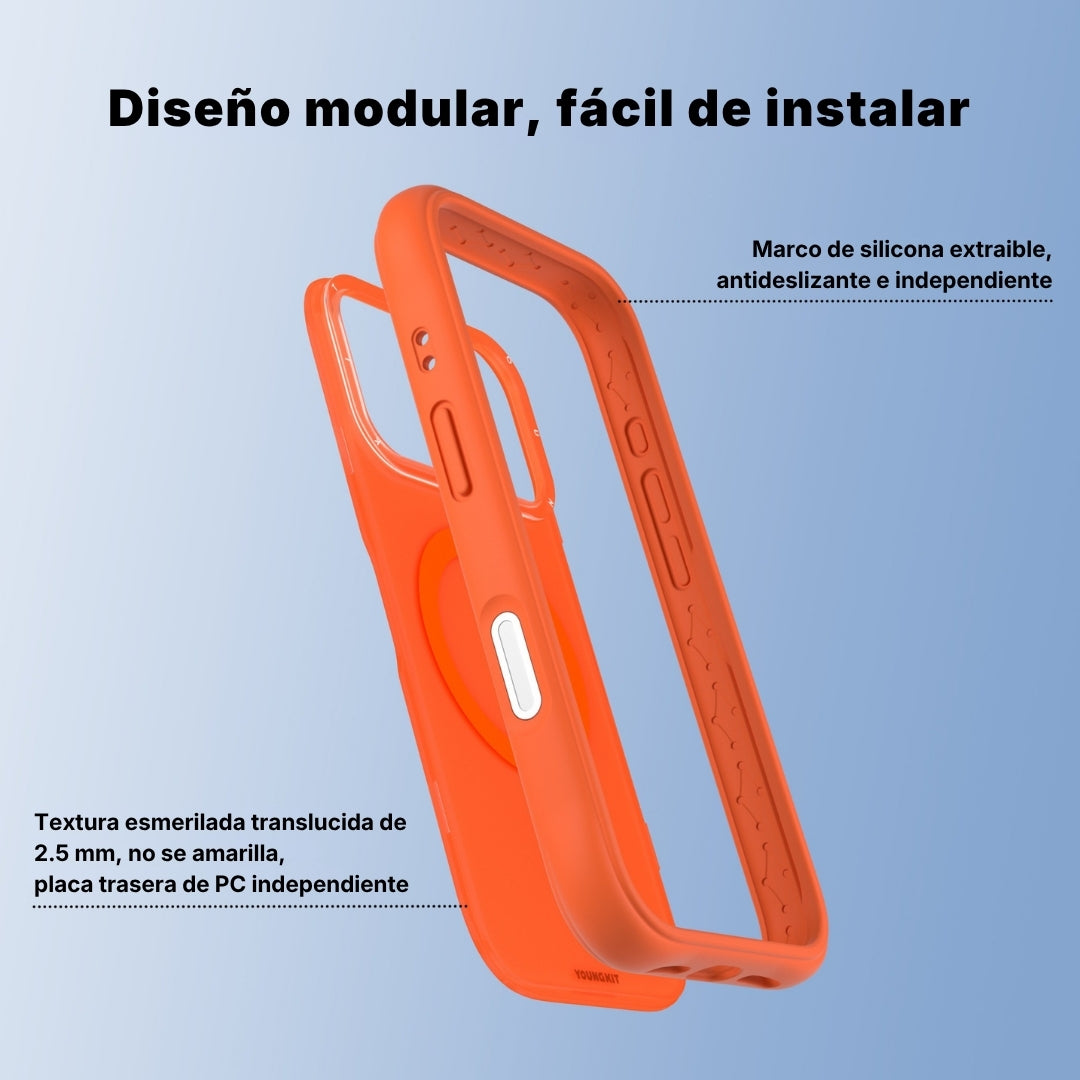 Dinamic II Color Full Naranja | Case iPhone 17 Pro y 17 Pro Max | Youngkit