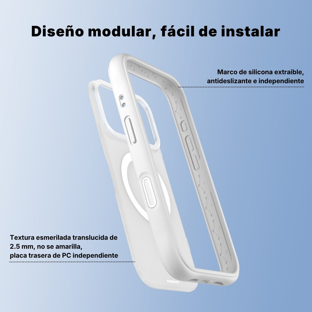 Dinamic II Color Full Blanco | Case iPhone 17 Pro y 17 Pro Max | Youngkit