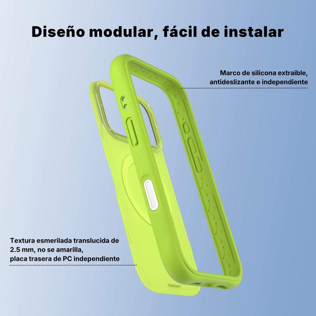 Dinamic II Color Full Verde | Case iPhone 17 Pro y 17 Pro Max | Youngkit