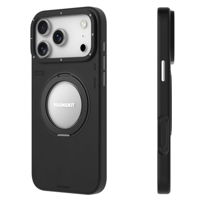 Tech Leather Negro Con Soporte Magnetico de 360° | Case iPhone 17 Pro Max | Youngkit