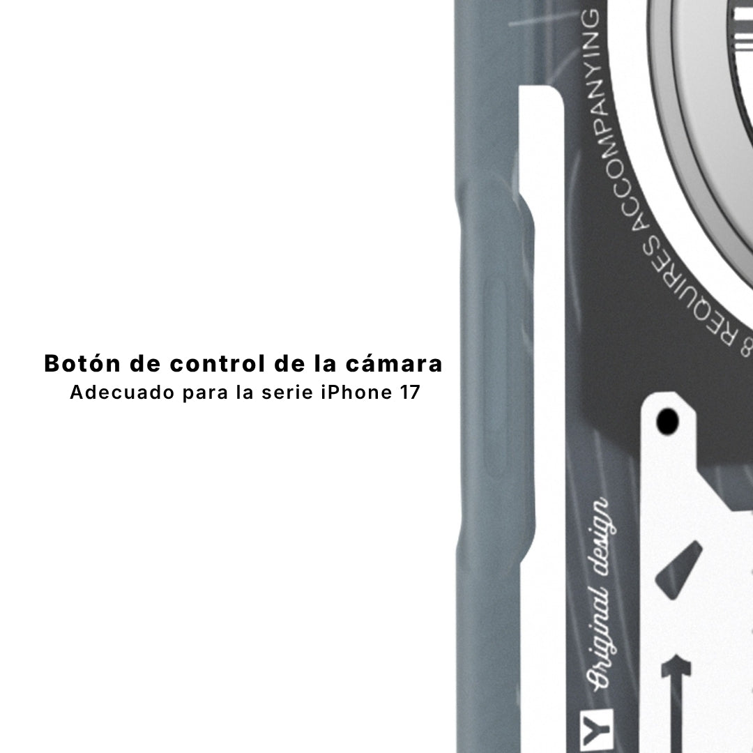 Cyberpunk Case con Soporte Magnético de 360° Blanco | Case iPhone 17 Pro Max | Youngkit