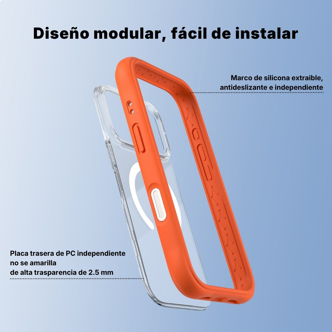 Dinamic II Clear Naranja | Case iPhone 17 Pro y 17 Pro Max | Youngkit