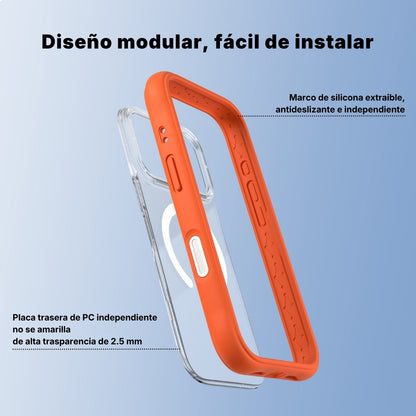 Dinamic II Clear Naranja | Case iPhone 17 Pro y 17 Pro Max | Youngkit