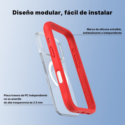 Dinamic II Clear Rojo | Case iPhone 17 Pro y 17 Pro Max | Youngkit