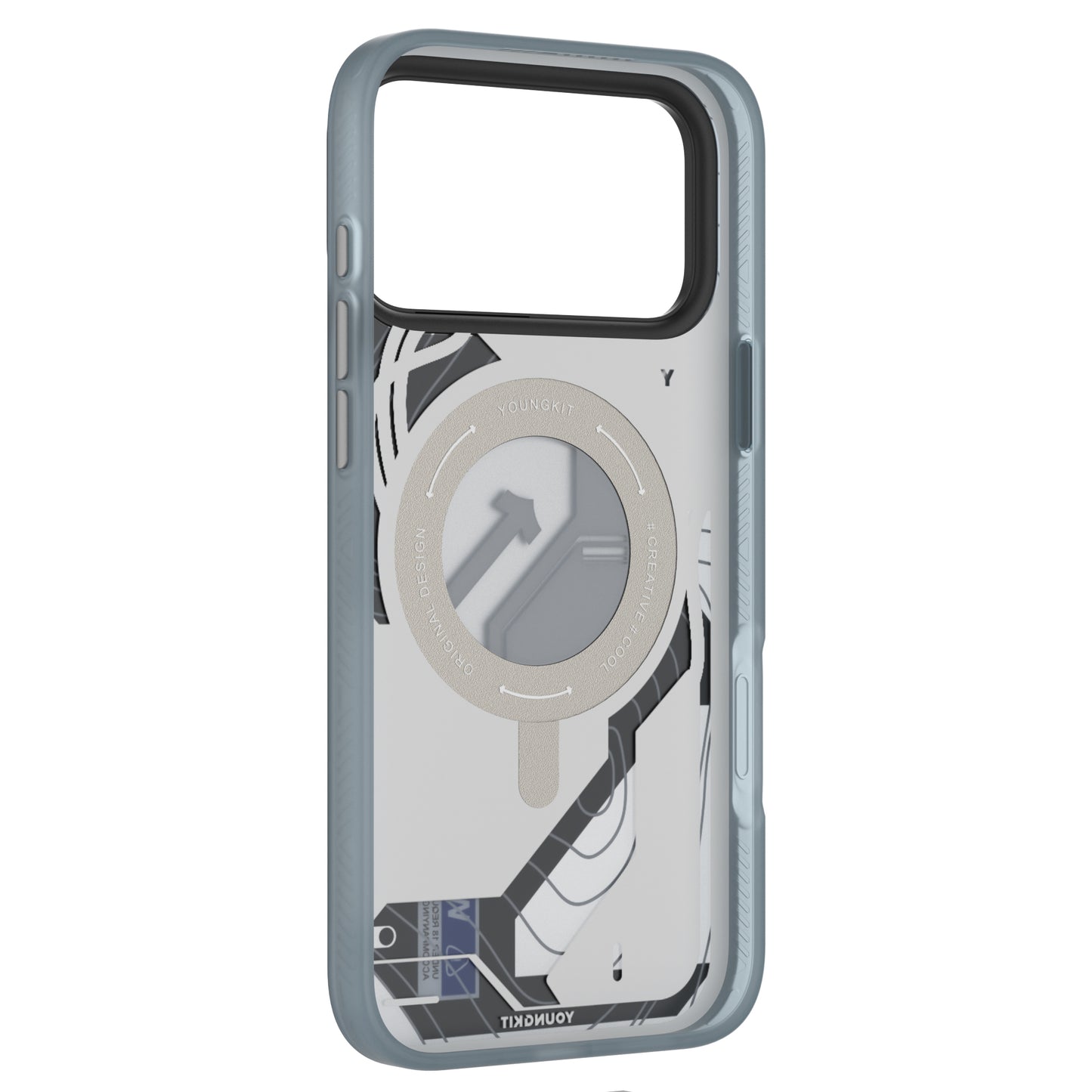 Cyberpunk Case con Soporte Magnético de 360° Blanco | Case iPhone 17 Pro Max | Youngkit