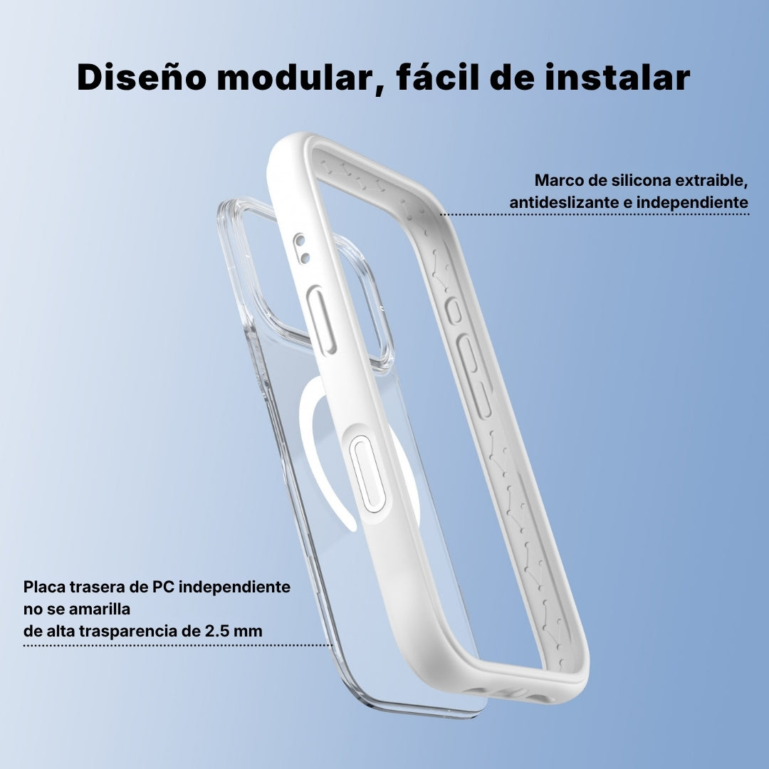 Dinamic II Clear Blanco | Case iPhone 17 Pro y 17 Pro Max | Youngkit