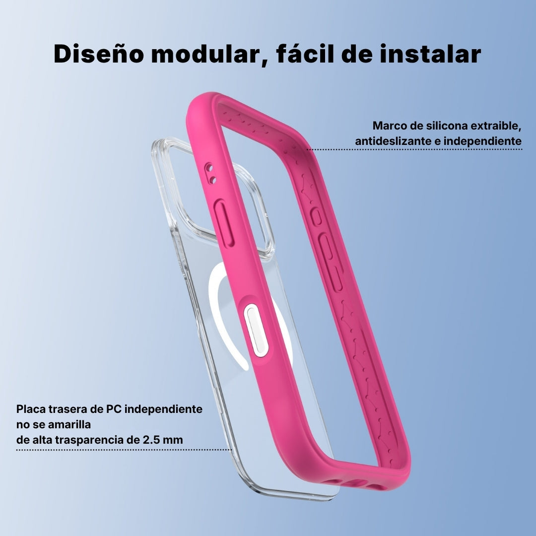 Dinamic II Clear Fucsia | Case iPhone 17 Pro y 17 Pro Max | Youngkit