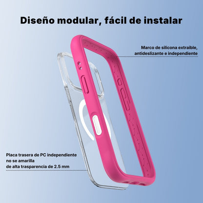 Dinamic II Clear Fucsia | Case iPhone 17 Pro y 17 Pro Max | Youngkit